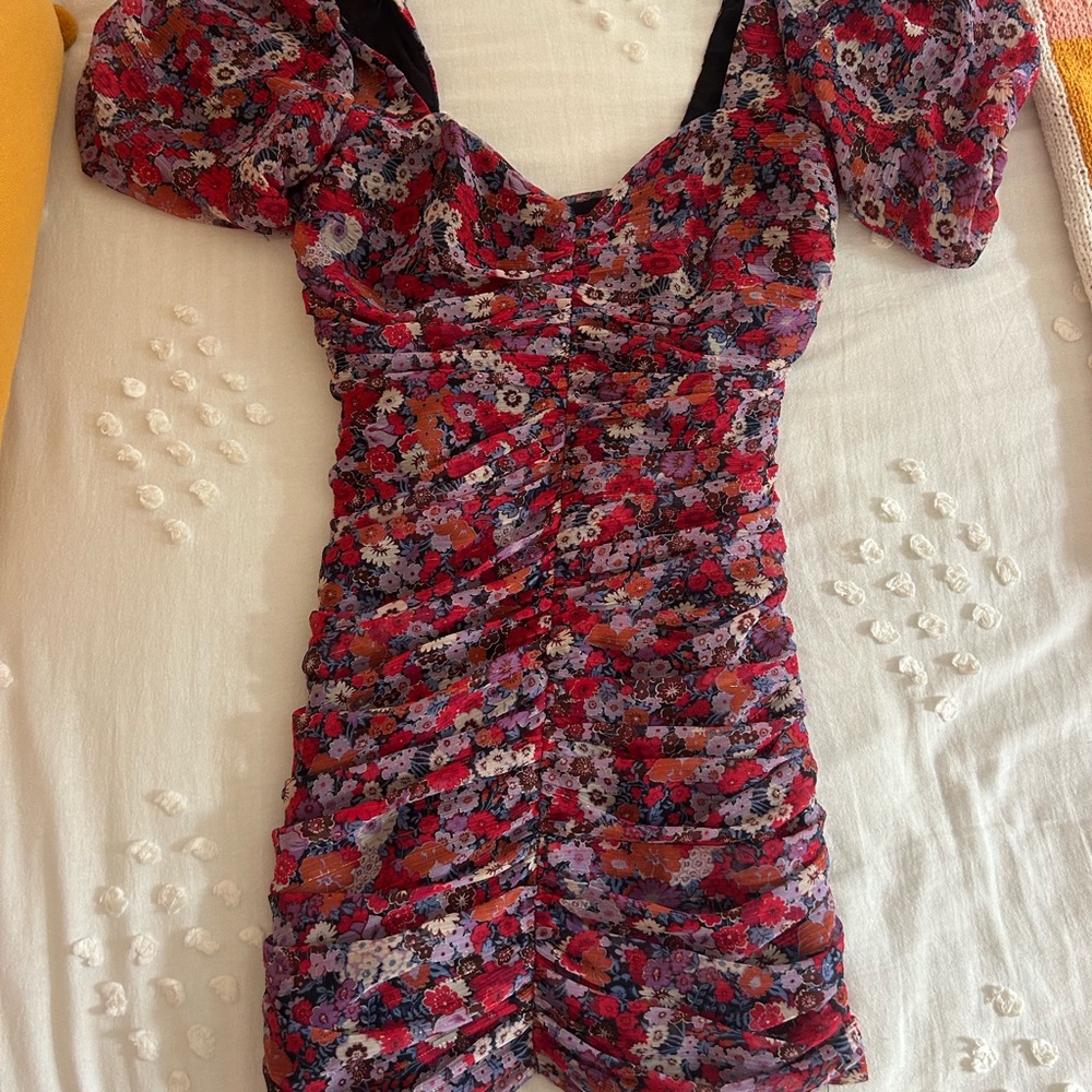 Zara Multicolor Floral Mini Dress